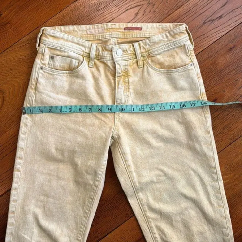 Anthropologie Pilcro the slim boyfriend jeans size 27 Yellow - Image 8