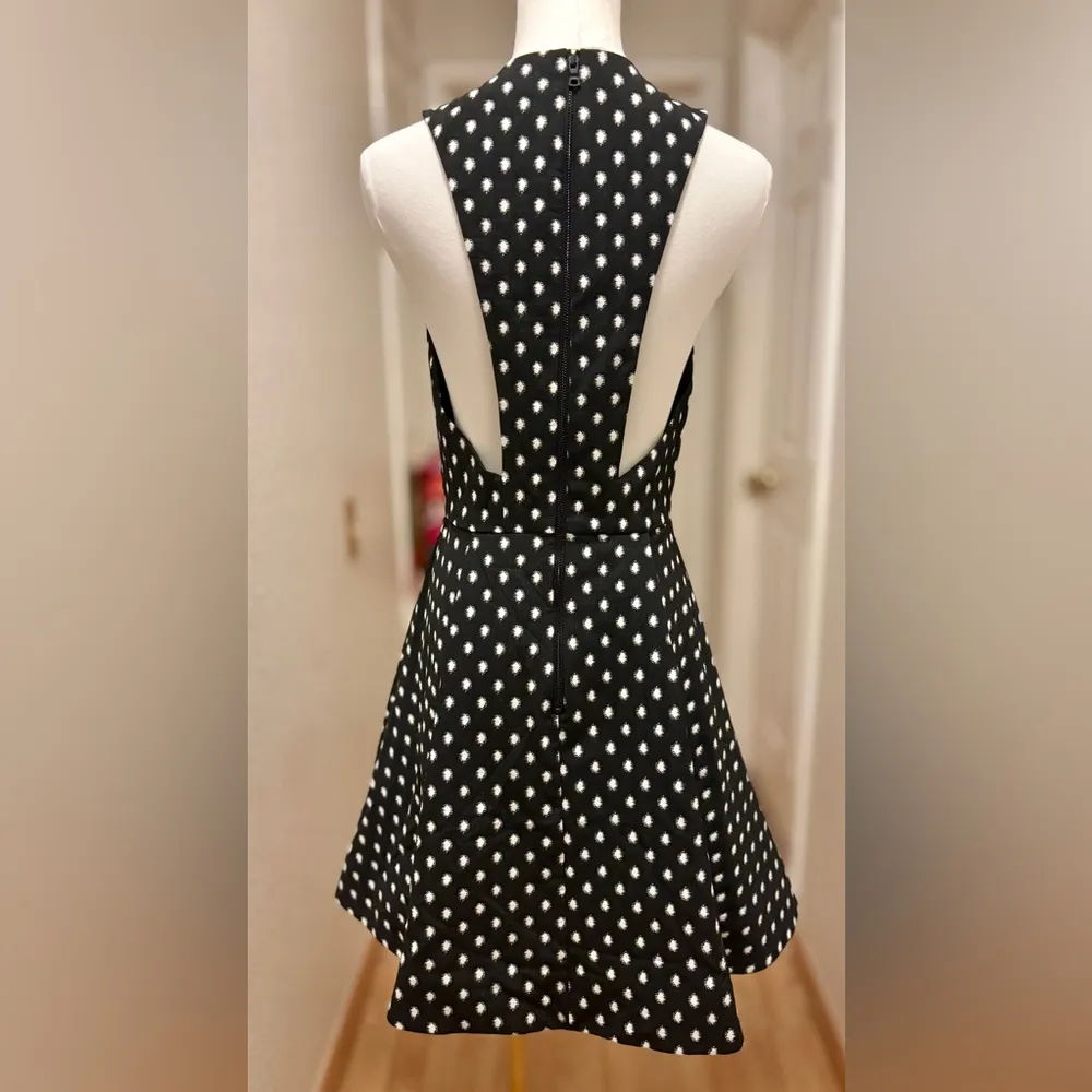 Alice & Olivia Black and White Polka Dot Dress sz 6 - Image 2