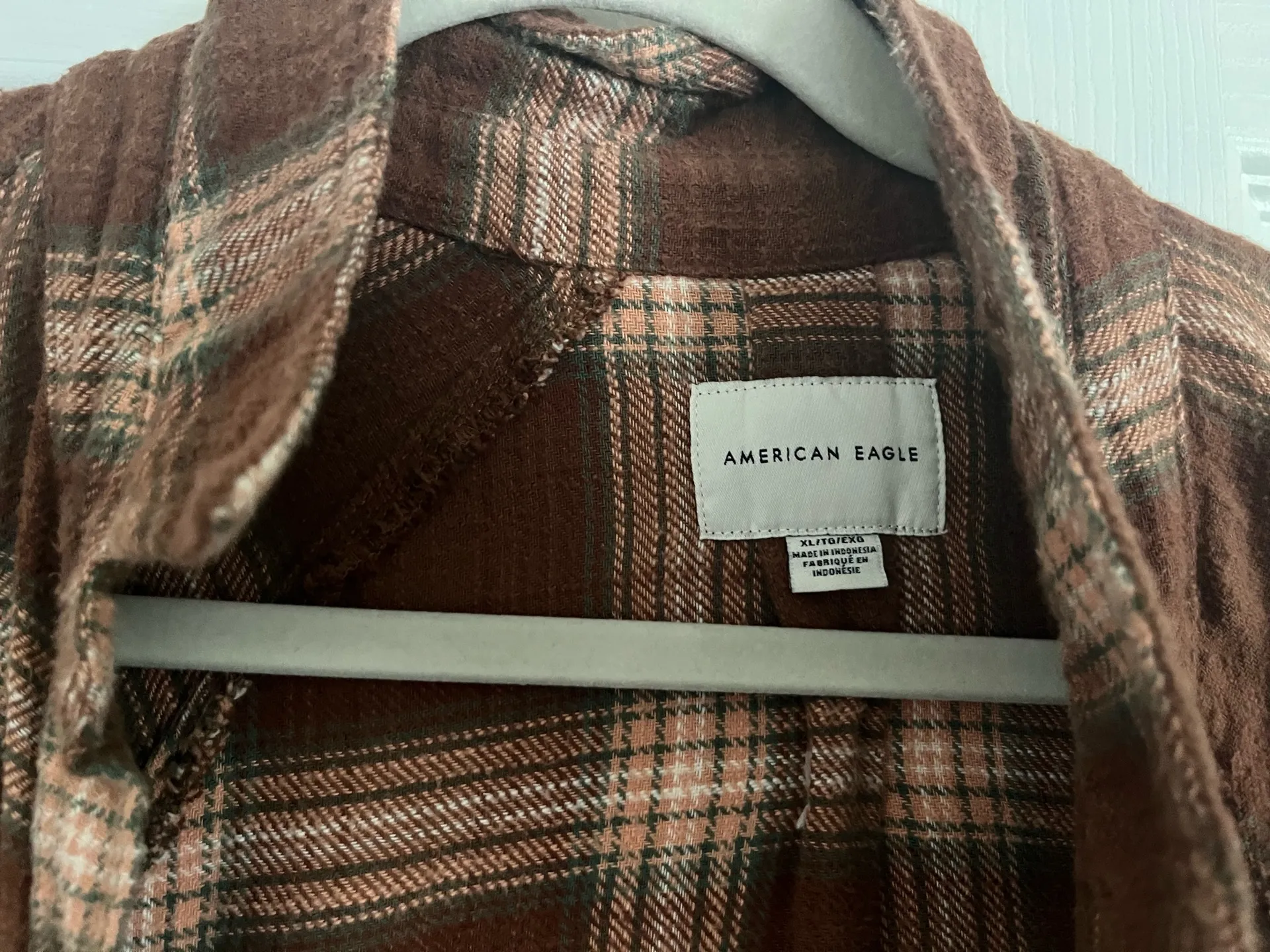 American Eagle Oversized Flannel Brown - Image 3