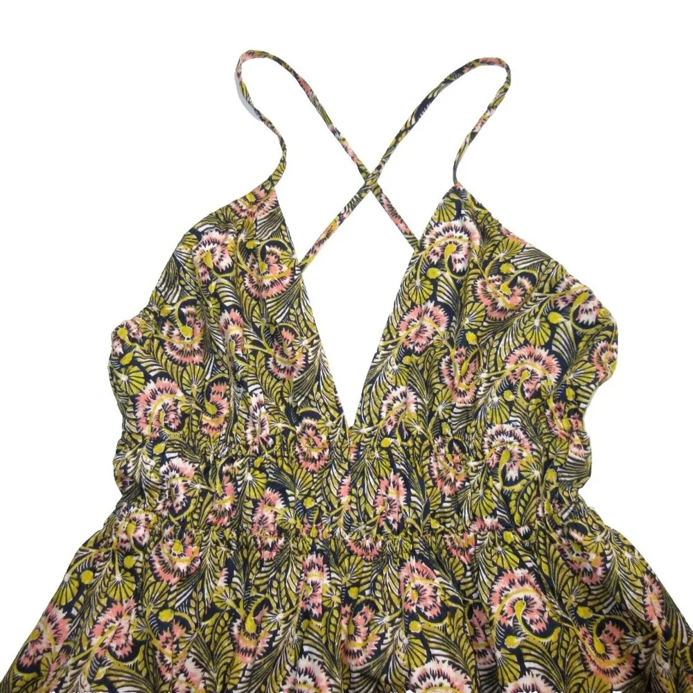 NWT J.Crew Collection Oahu V-neck Tiered Maxi in Dandelion Swirl Tank Dress XS - Image 7