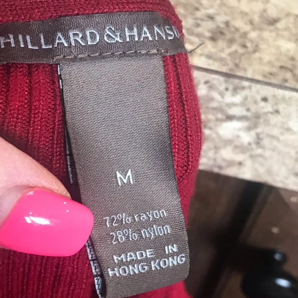 Hillard and Hanson Long Sleeve Button Up Sweater Medium - Image 4