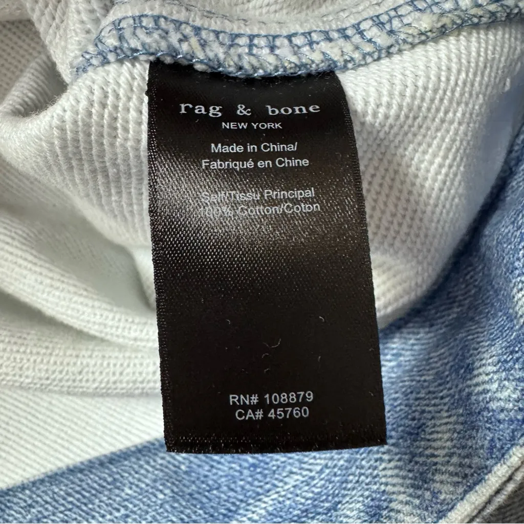 NEW Rag & Bone Miramar Cropped Trucker Jacket Tulip Blue XS - Image 10