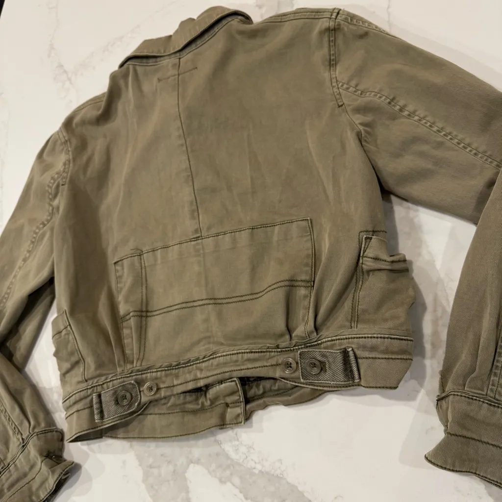 Hei Hei Anthropologie Military Cropped Utility Jacket Women’s Small Petite Green Size undefined - Image 10