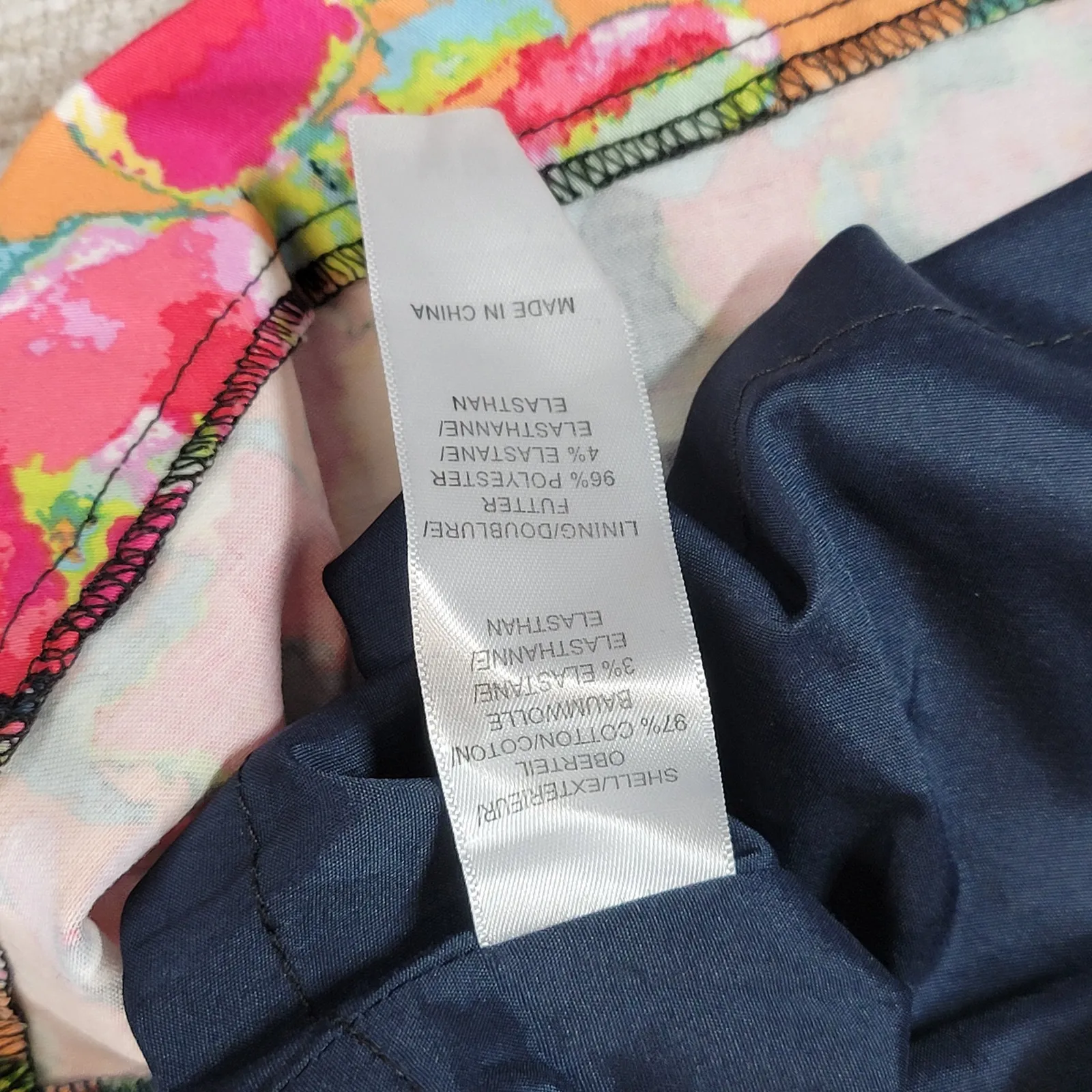 Adriana Papell Floral Mini Skirt Womens 10 Blue Pink Pleated Flared Belted - Image 4