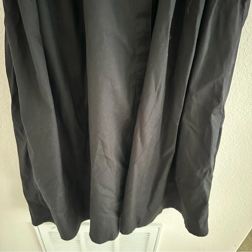 Madewell Flutter Sleeve Button-Front Mini Dress in Poplin Jet Black Size: S NWT - Image 5