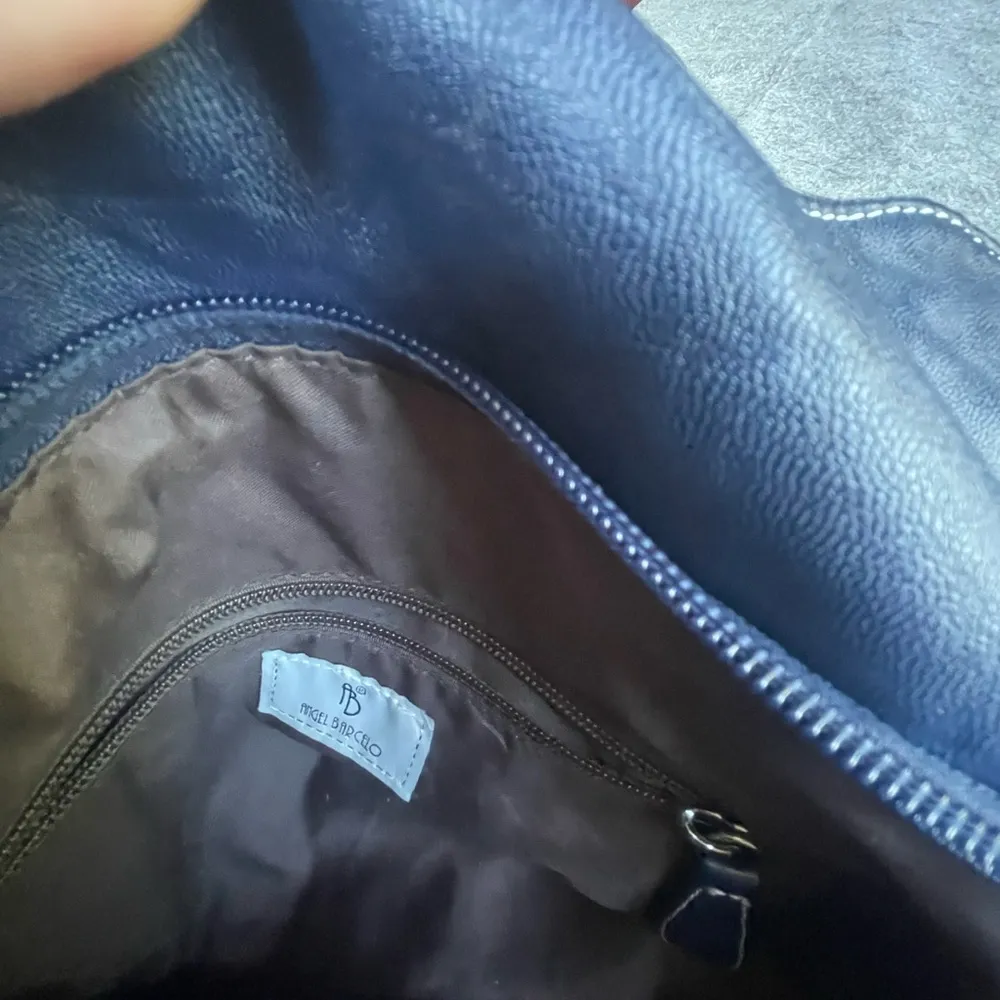 Tye Dye Hobo Bag Faux Leather Angel Barcelo New Small Flaw Multiple Snap Pockets - Image 5