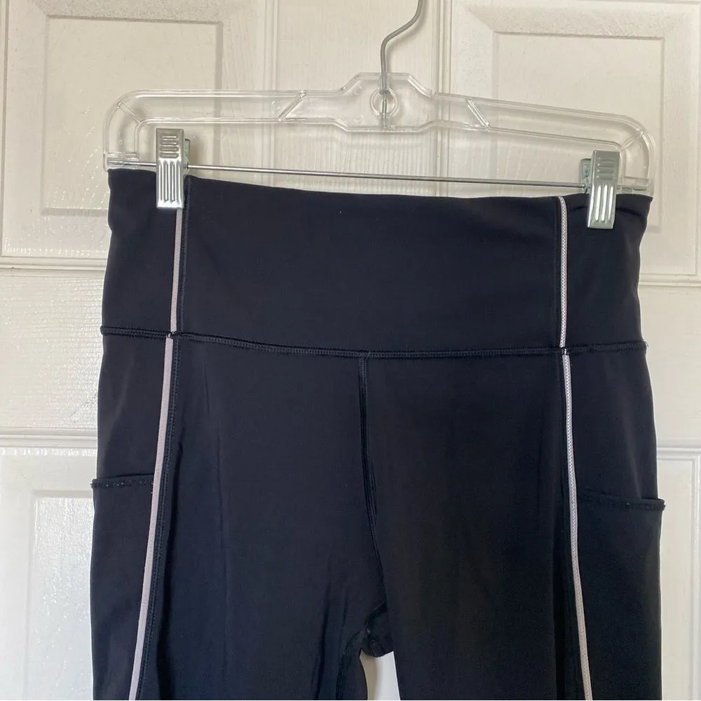 ATHLETA Black Reflective Tailwind 7/8 Tight Size‎ Small - Image 5