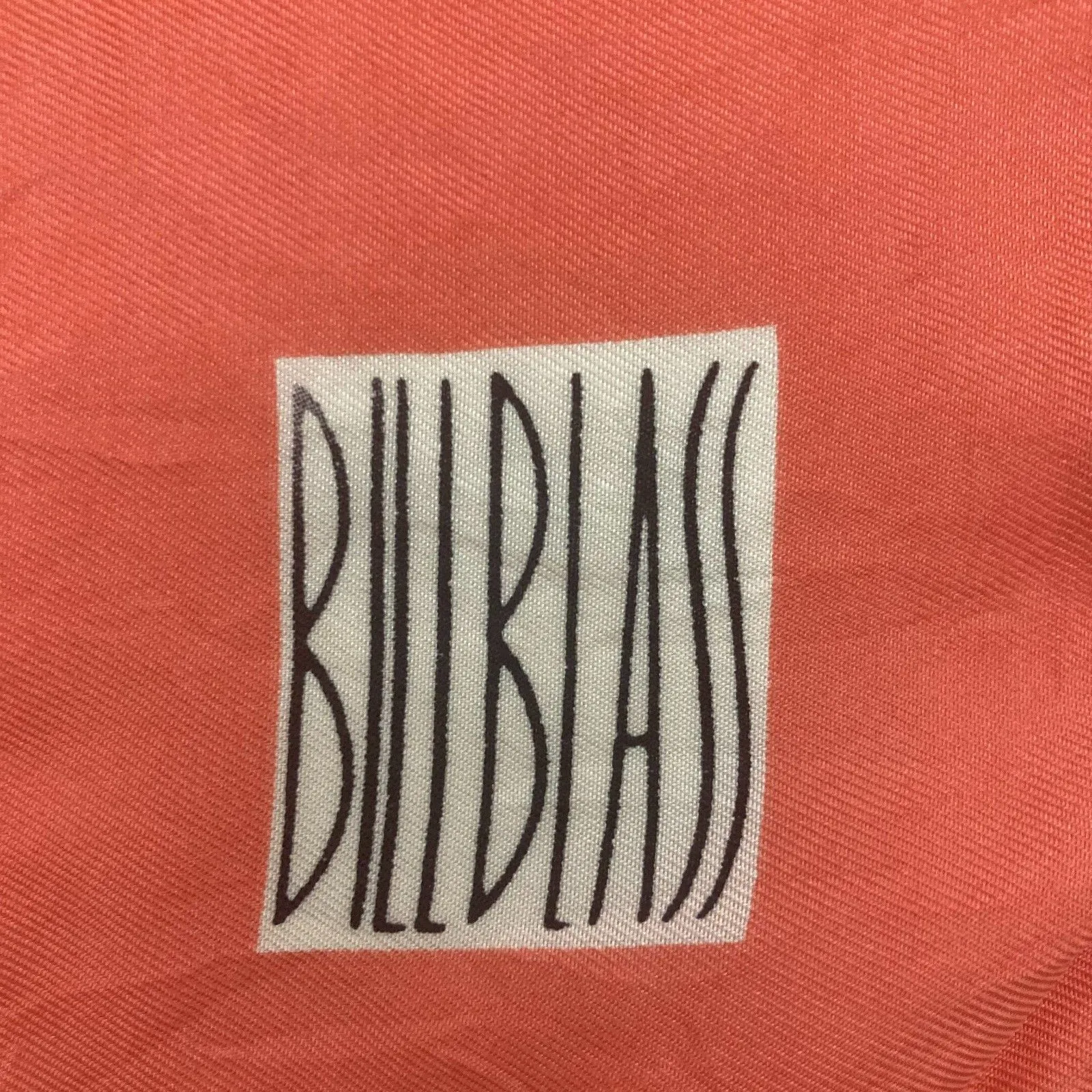 Bill Blass Authentic Vintage Silk Square Scarf Pink Ivory Geometric Designer - Image 7