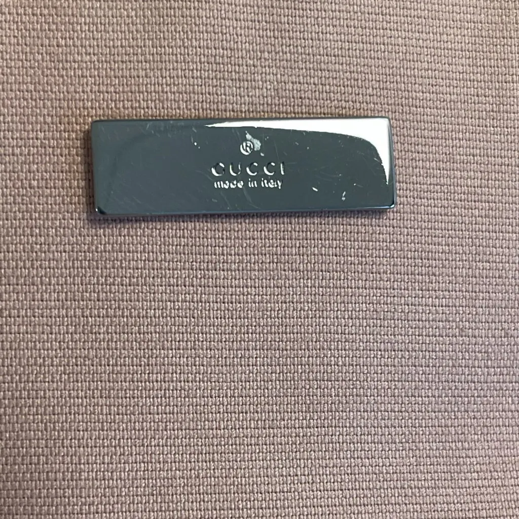 Gucci Vintage Pink Canvas Tote Bag w/ Leather Trim - Preowned - Image 10