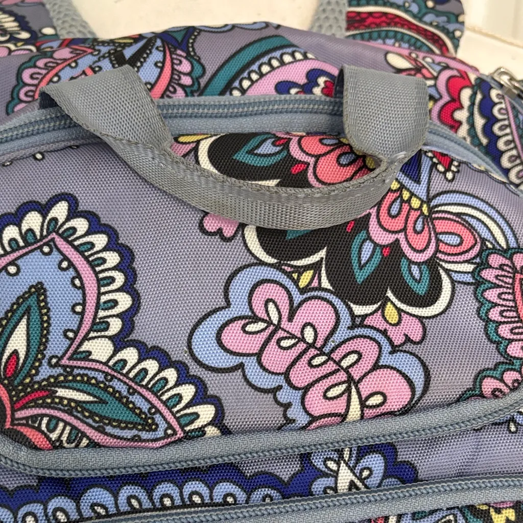 Vera Bradley Women's Lighten Up Backpack Blue Purple Pink Paisley Travel Large - Image 3