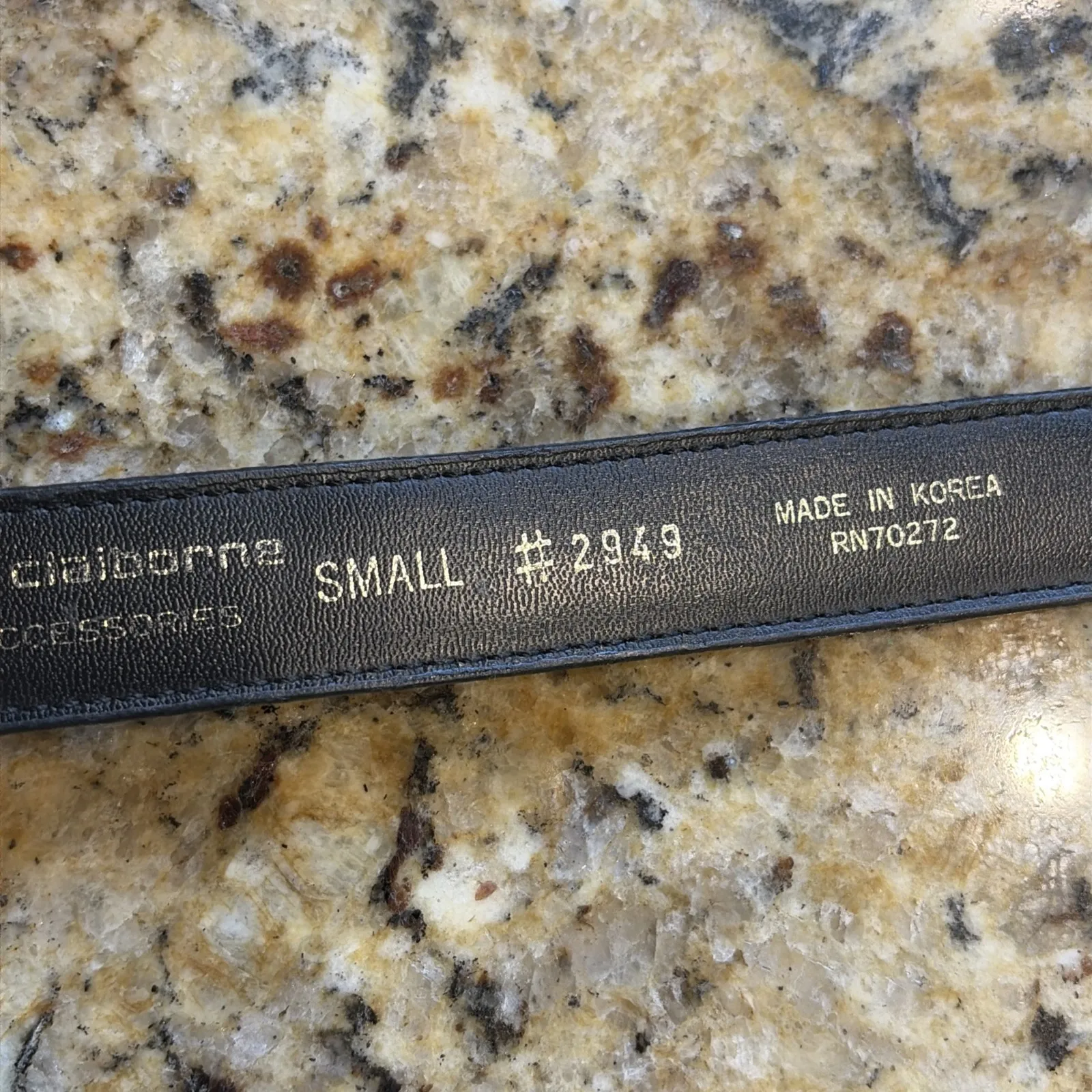 Liz Claiborne Black Lizard Embossed Genuine Leather Belt #2949 Womens Small VTG - Image 9