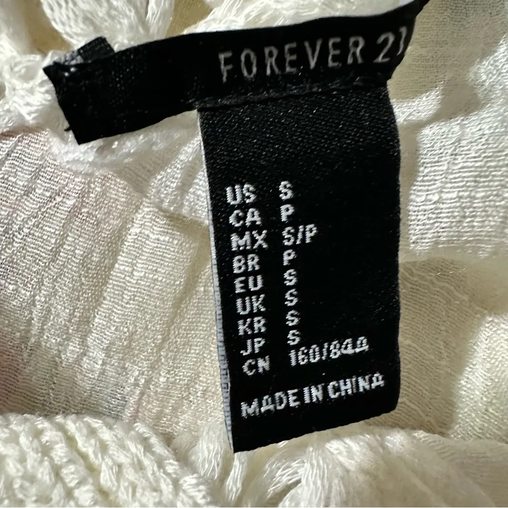 Forever 21 White Textured Top - Image 3