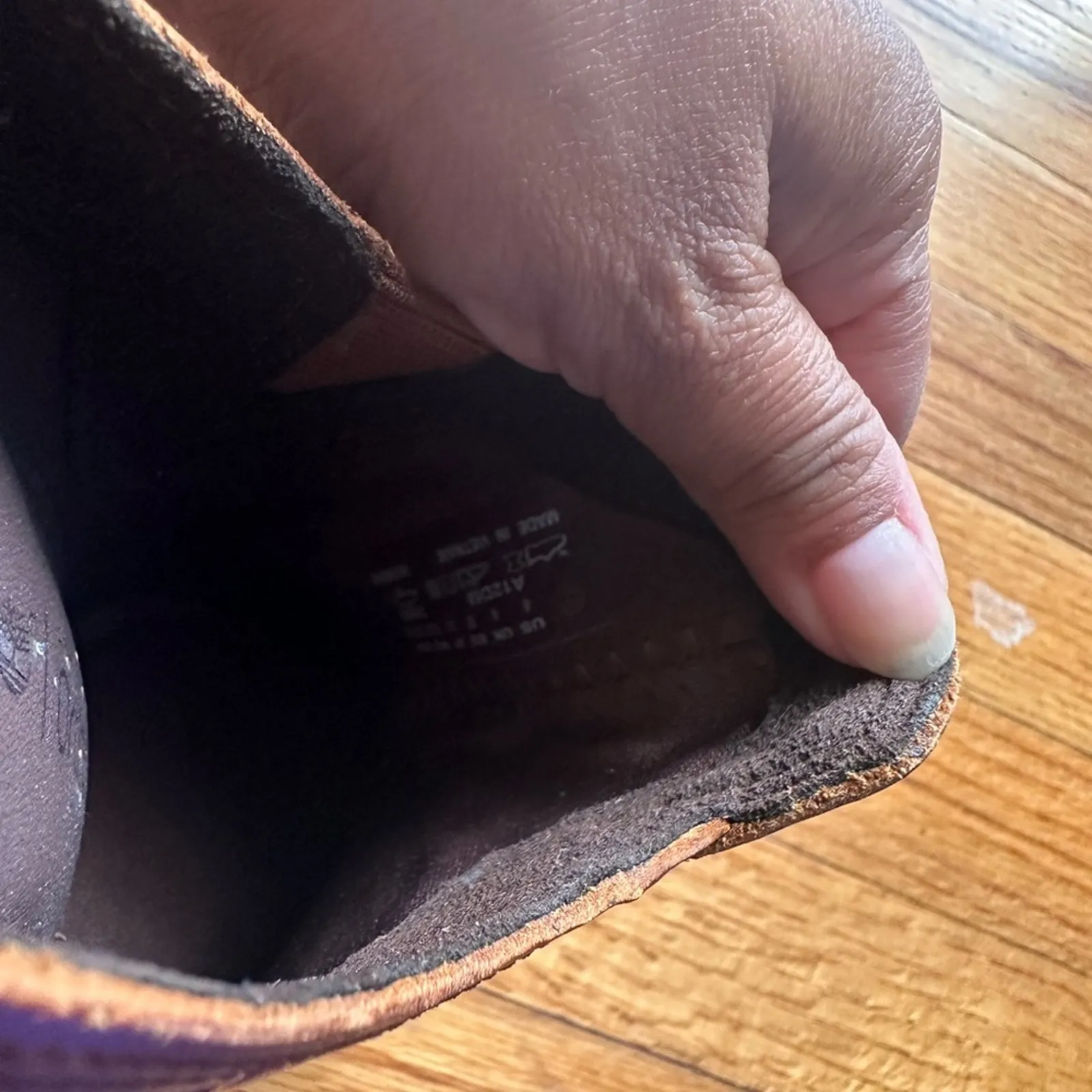 Timberland Swazey Brown Leather Heeled Mules/Clogs – Size 6 - Image 6