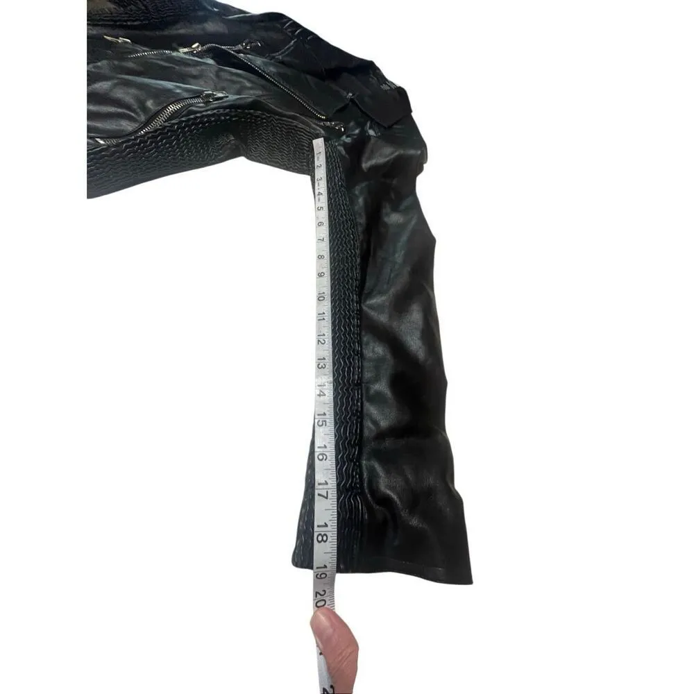 WWE Fin Balor Unisex Faux Leather Jacket Sz S Black - Image 7