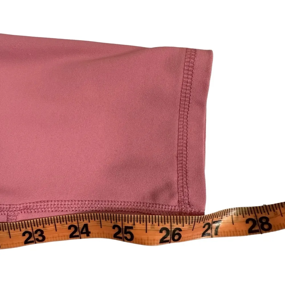 Blush Pale Pink Athletic Athleisure Leggings With Pockets Medium - Image 9
