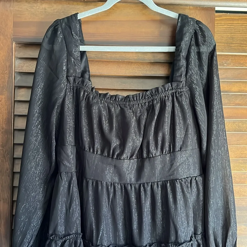 Altar’d State Shiny Black Dress - Image 2