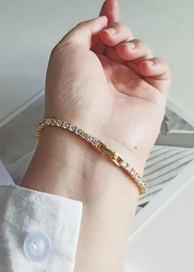 full stone inlaid Bracelets Gold - Image 2