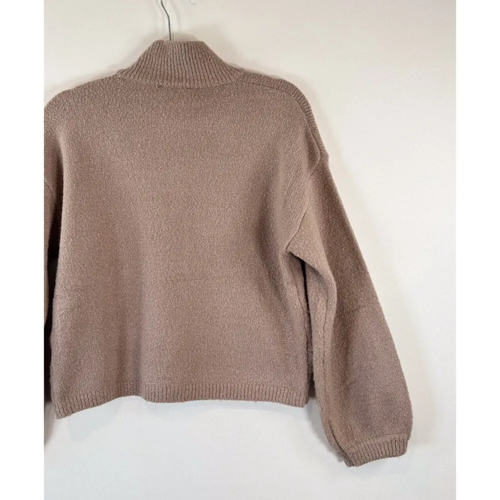 Line Dot Womens Sweater Light Pink Julia Mock Neck Knit Pullover Stretch  Small - Image 8