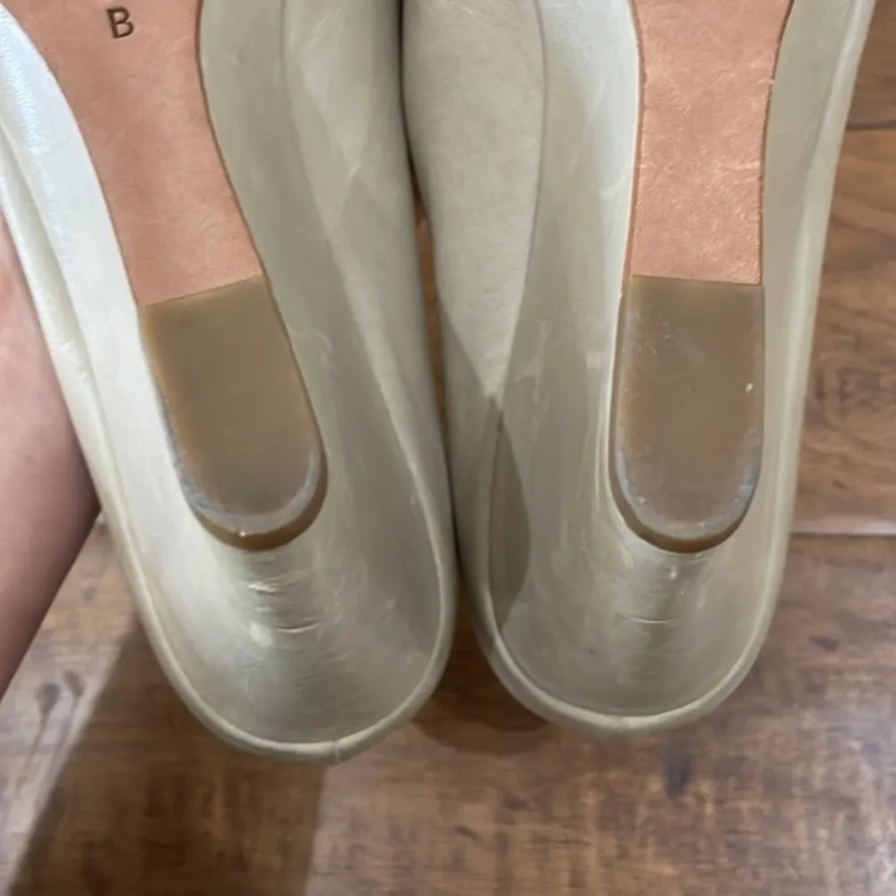Coach Kellen Taupe Leather Peep Toe Wedge Heels - Image 8