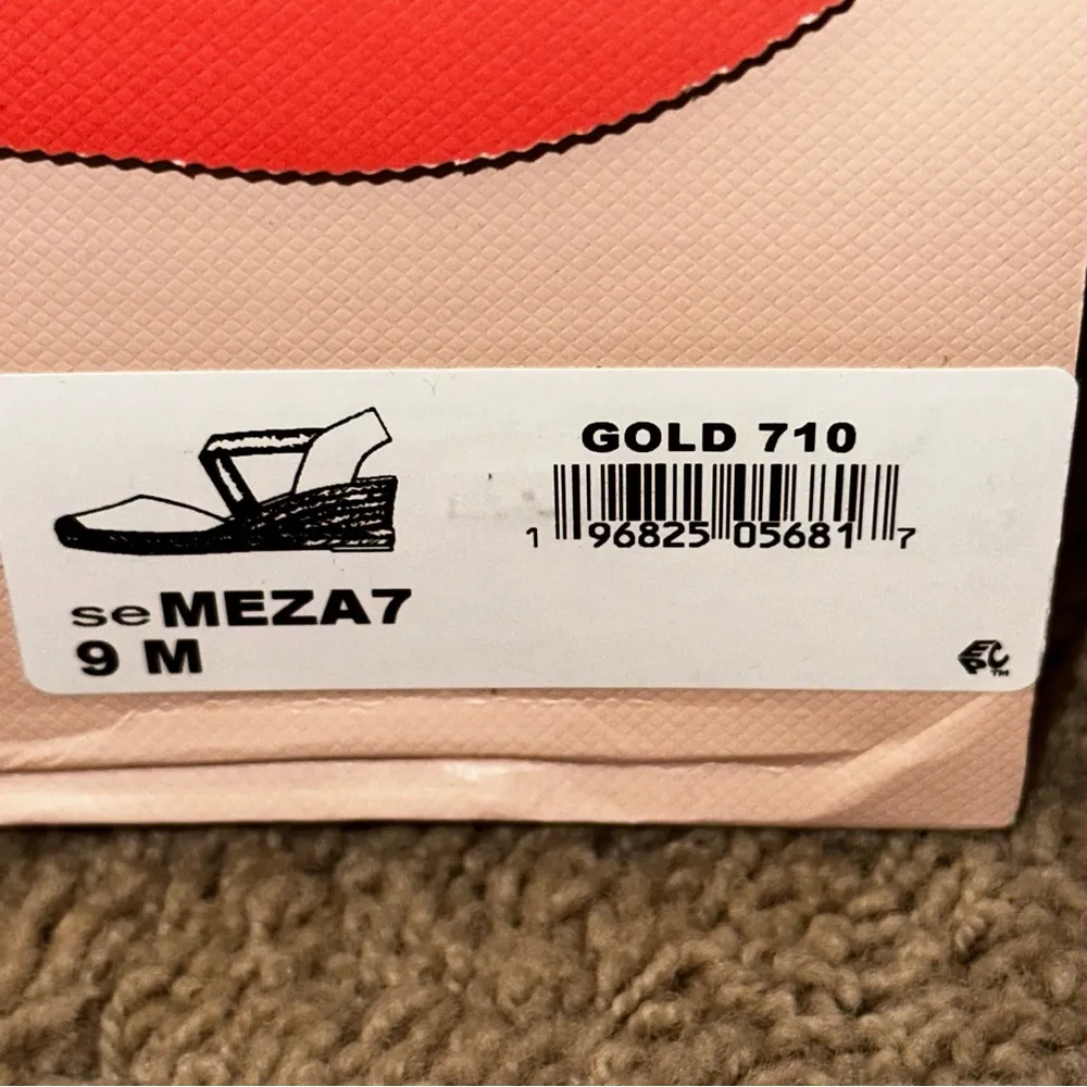 Easy Spirit women’s Meza espadrille wedge size 9 brand new heels- tan & gold - Image 10