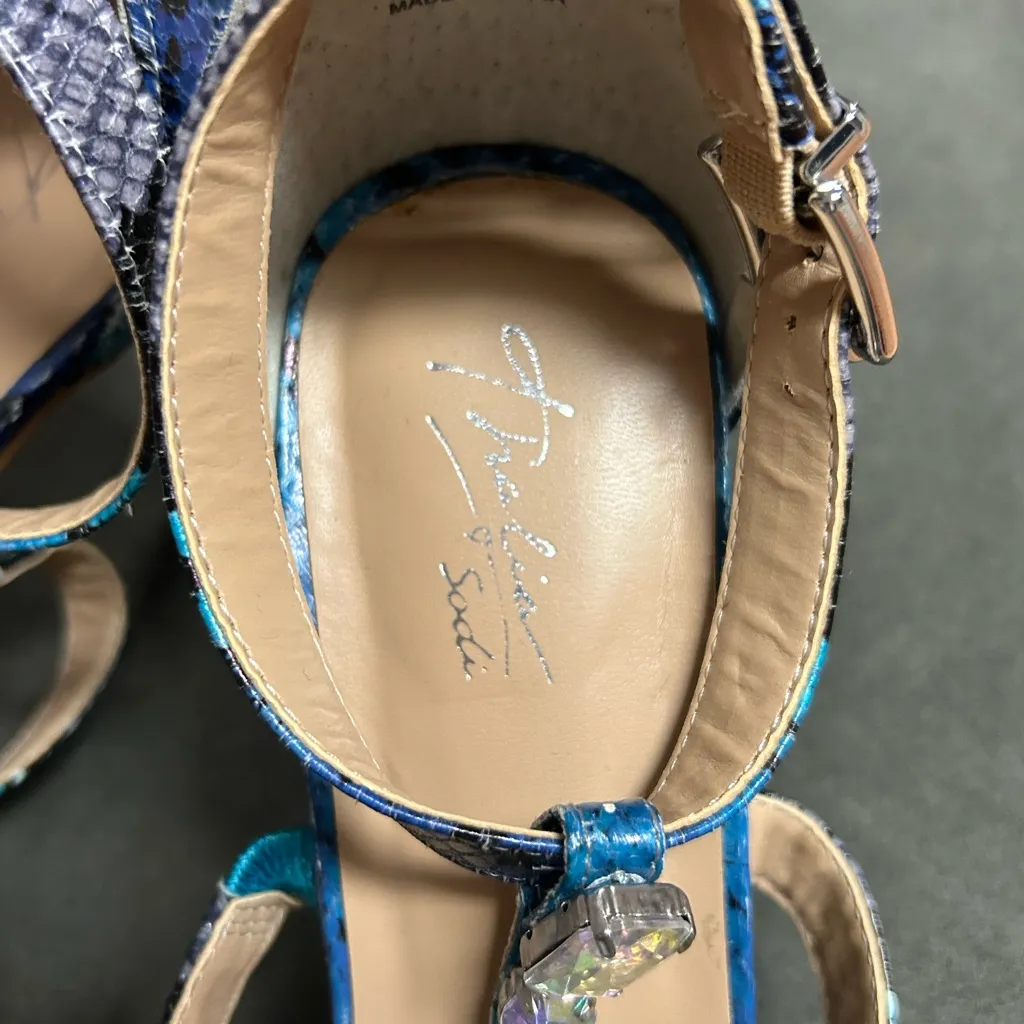 Thalia Sodi Blue and Black Strappy Heels - Image 5