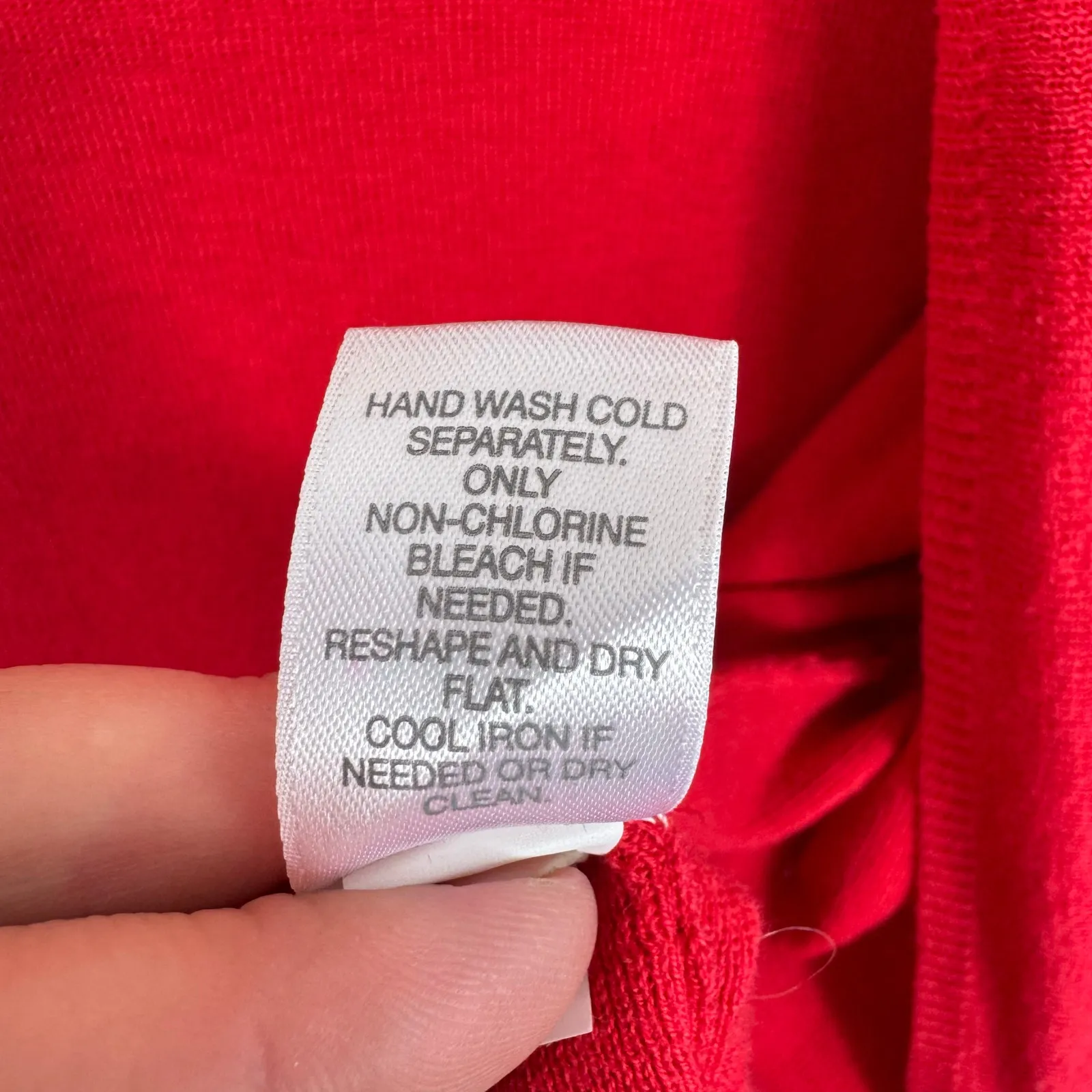 J. Jill Cotton Blend Red Cropped 3/4 Sleeve Lightweight Open Cardigan Size LP - Image 5