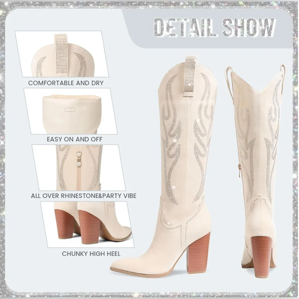 Beige Suede Knee - Image 3