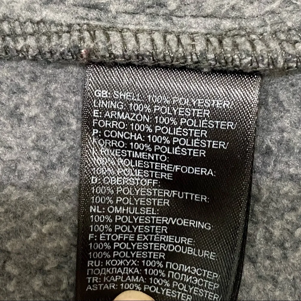 The North Face Heather Gray Fleece Full Zip Jacket - Image 8