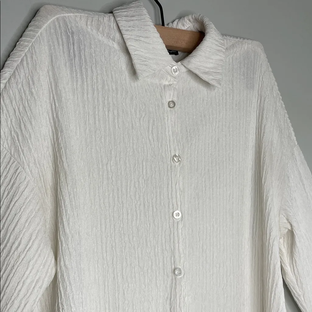 Adrianna Papell Textured White Top - Image 5