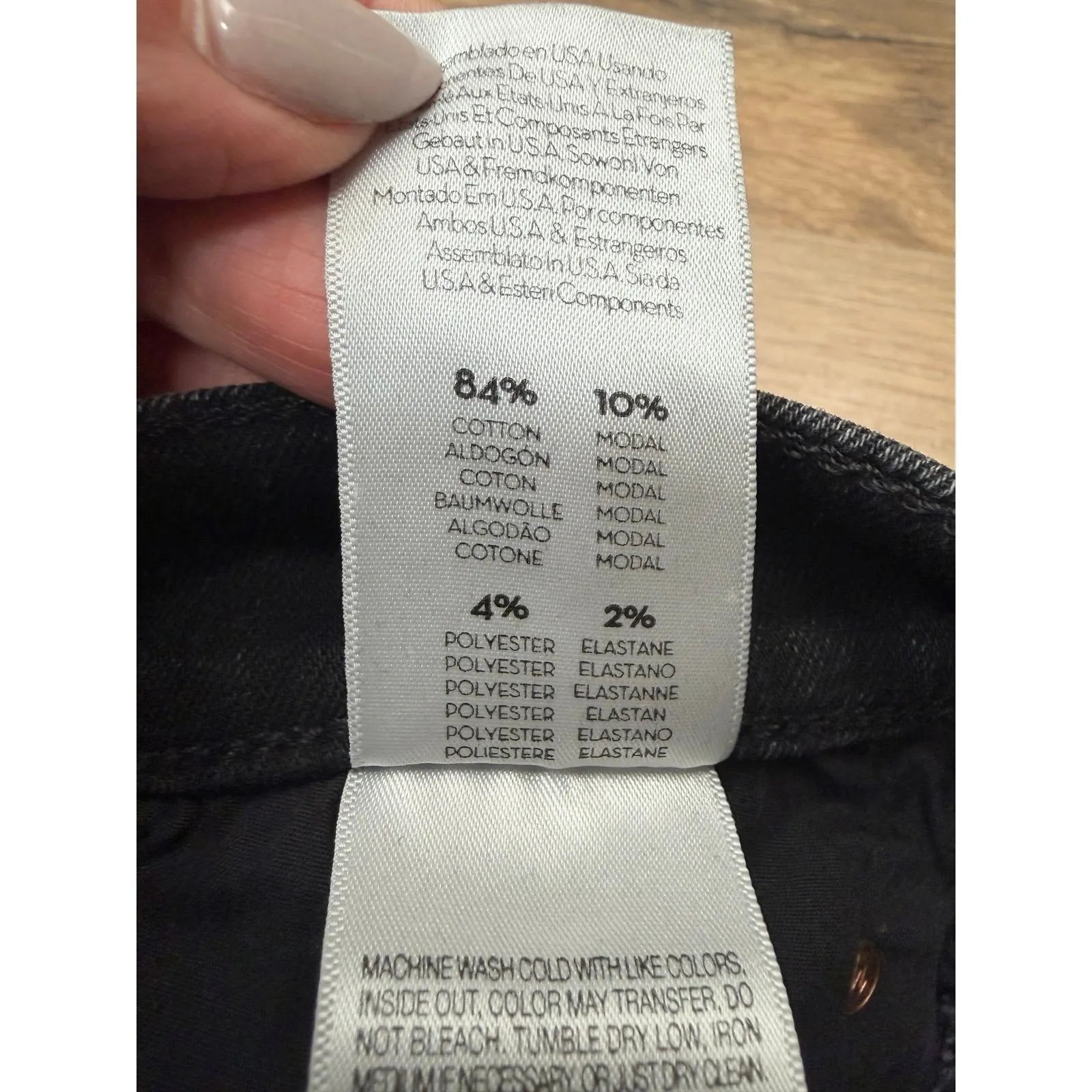 MOTHER The Rascal Ankle Snippet Night Hawk Black Raw Hem Jeans 27 - Image 7