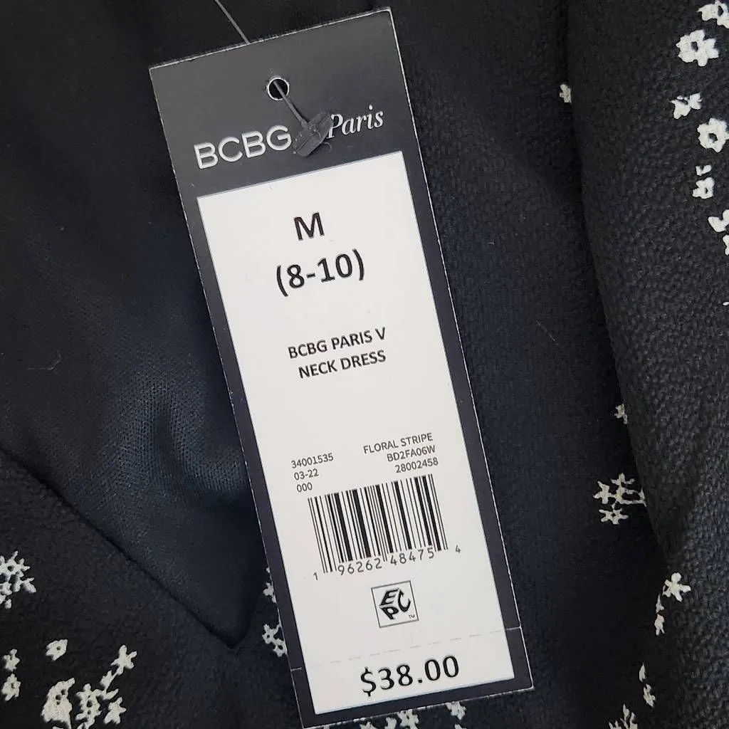 BCBG Paris Black and White Floral V - Image 8