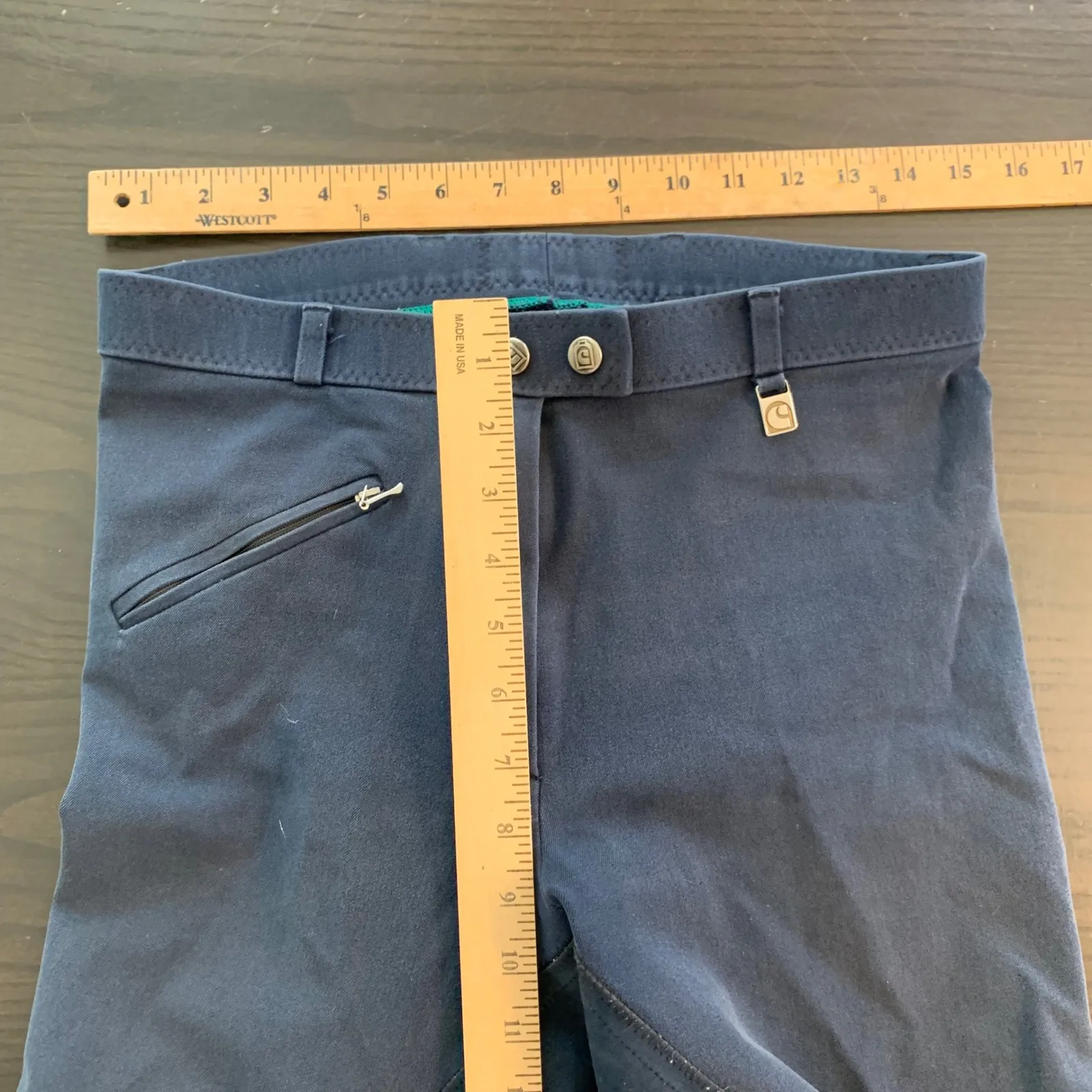 Cavallo Champion Navy Blue Riding Breeches Equestrian Pants Women's Size 30 HOLE - Image 8