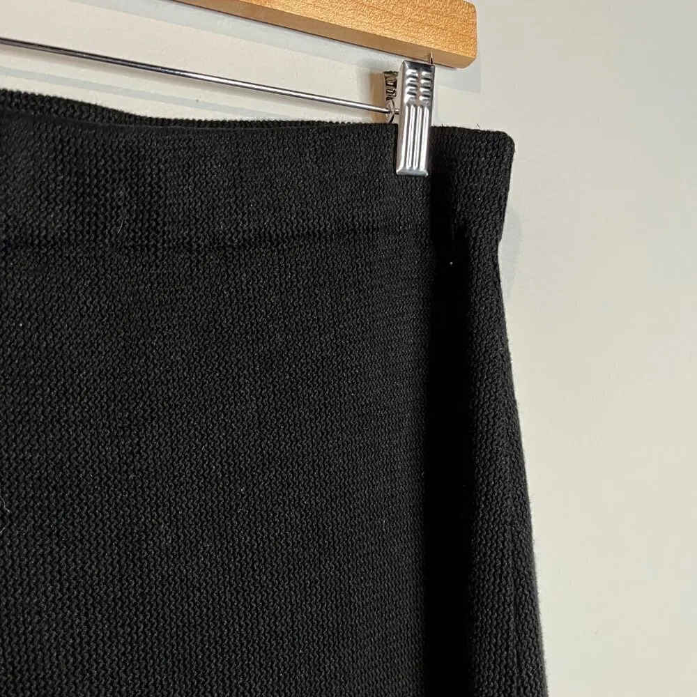 Nic+Zoe  black knit midi fringe skirt - Image 3