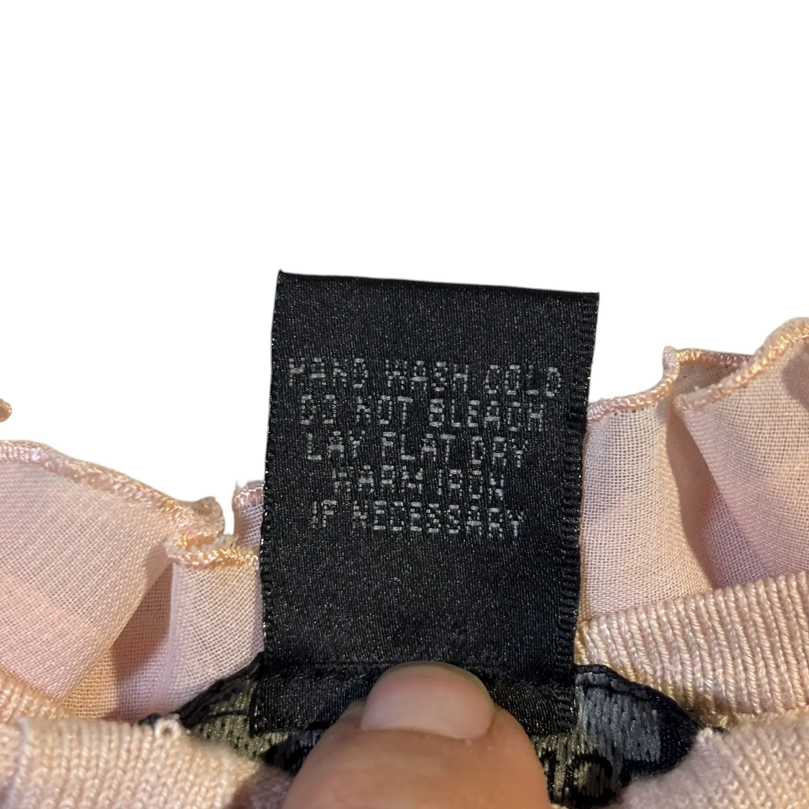 Prominence Women's Pink Ribbed Knit Square Neck Ruffled Long Sleeve Sweater L Size L - Image 6