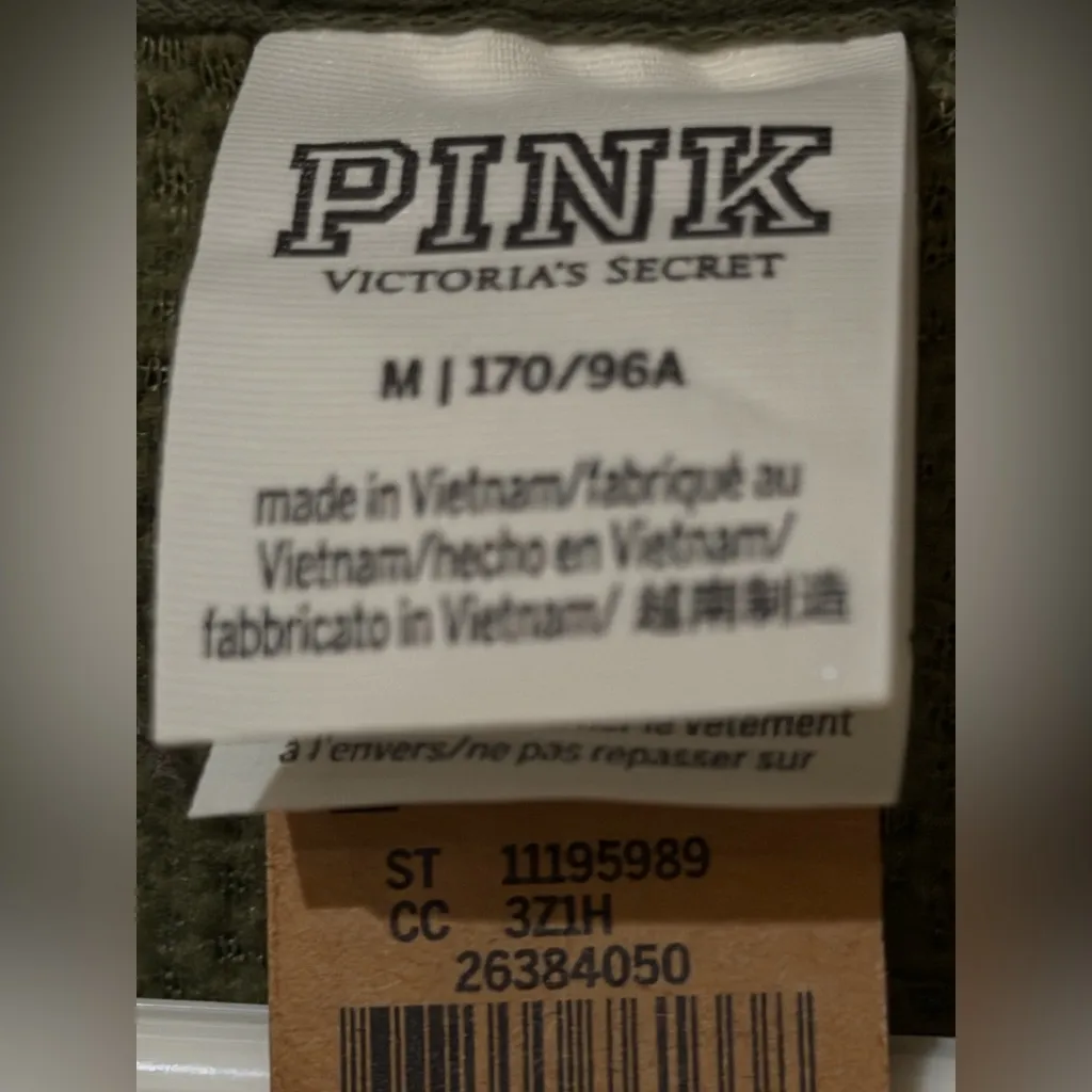 Victorias Secret Pink Sherpa Hoodie Pullover Half Zip Sweater Shirt med NWT - Image 12