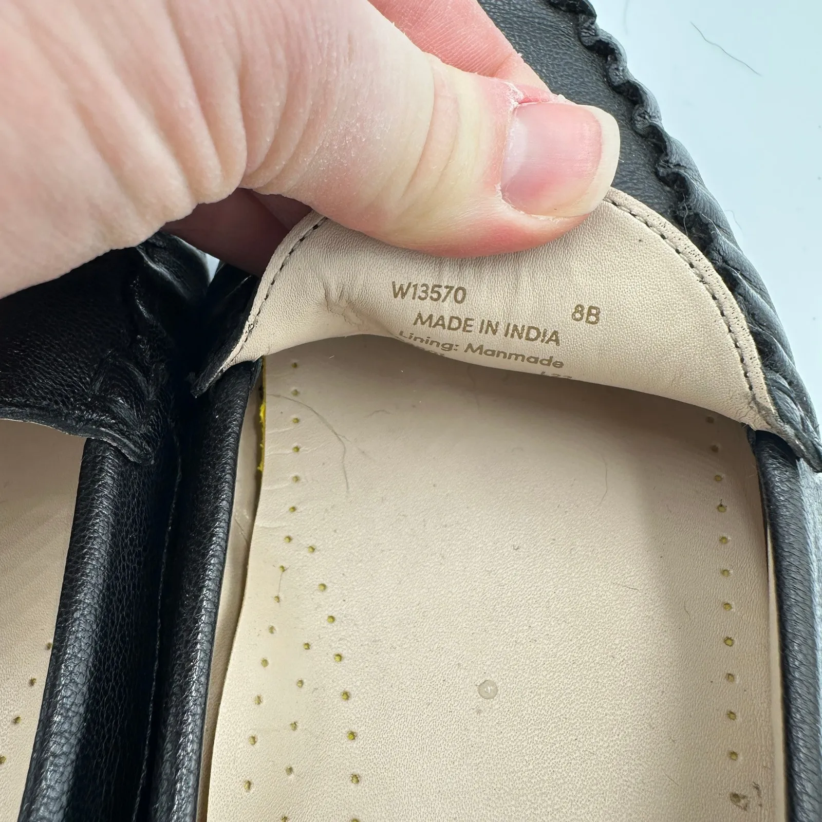 Cole Haan Size 8 Black Leather Driving Moccasins Loafers Shoes Quiet Luxury - Image 7