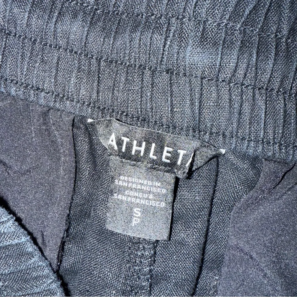 Athleta Retreat Linen High Rise Wide Leg Pants Black Small Petite - Image 5