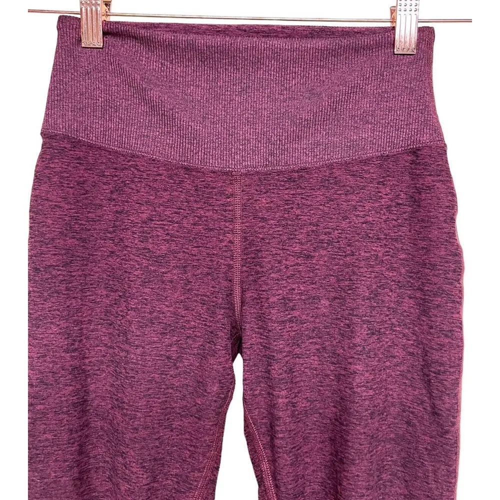 Alo Yoga Goddess Rib Leggings Garnet Space Dye Maroon Women’s Size Small - Image 3