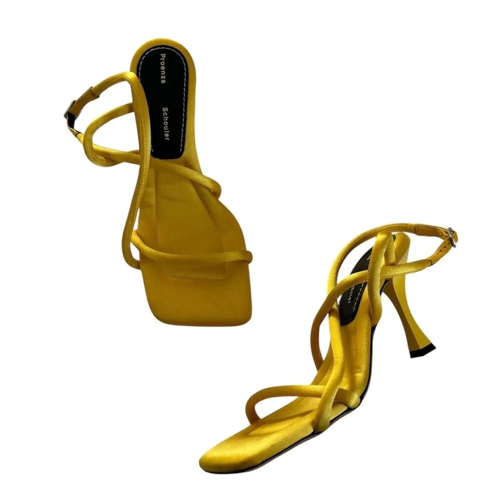 Proenza Schouler Yellow Strappy Stiletto Slingback Sandals Women’s Size 35 - Image 8