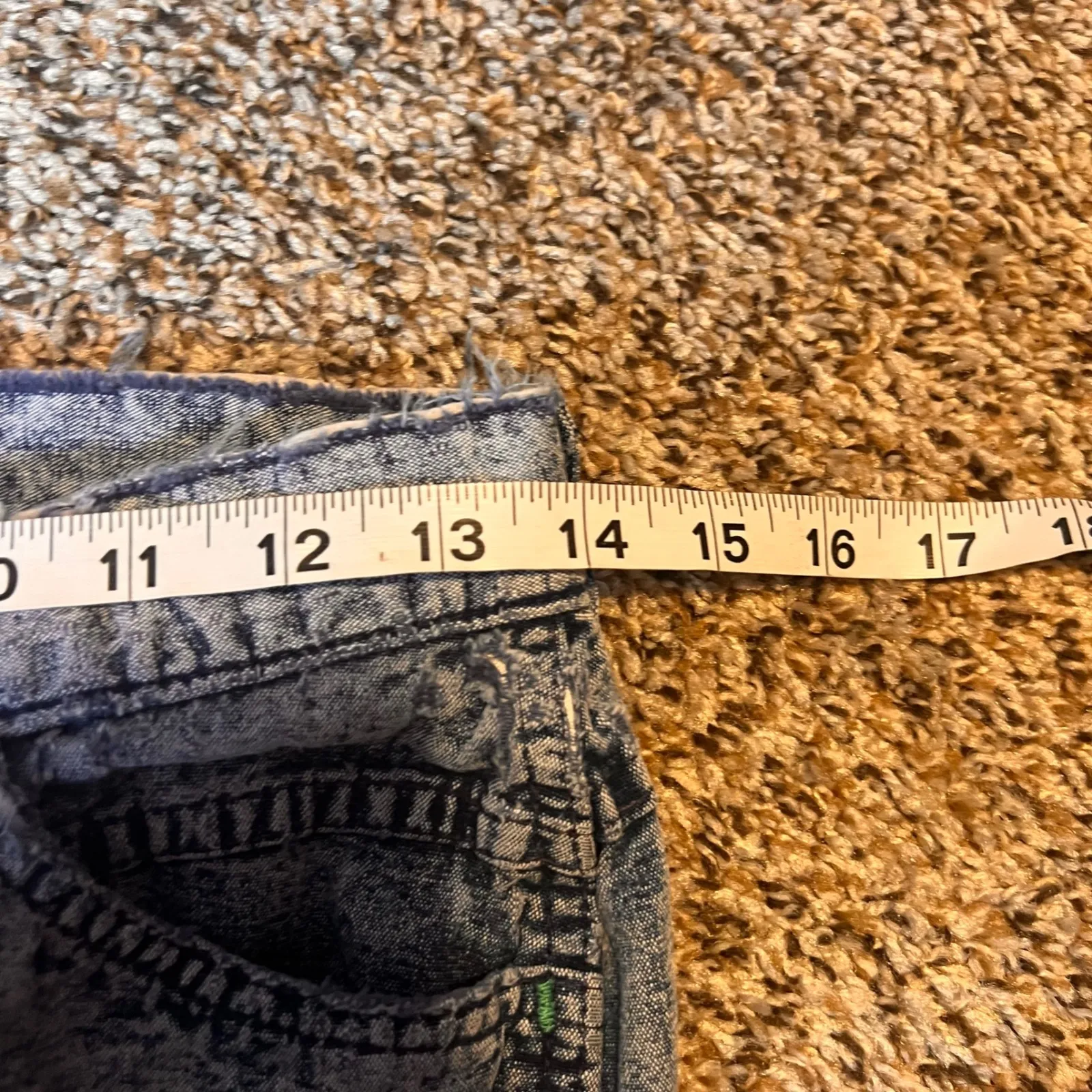 Lee Vintage‎ Acid Wash Denim Capri Jeans with Buttons Wide Leg Cropped - Image 7