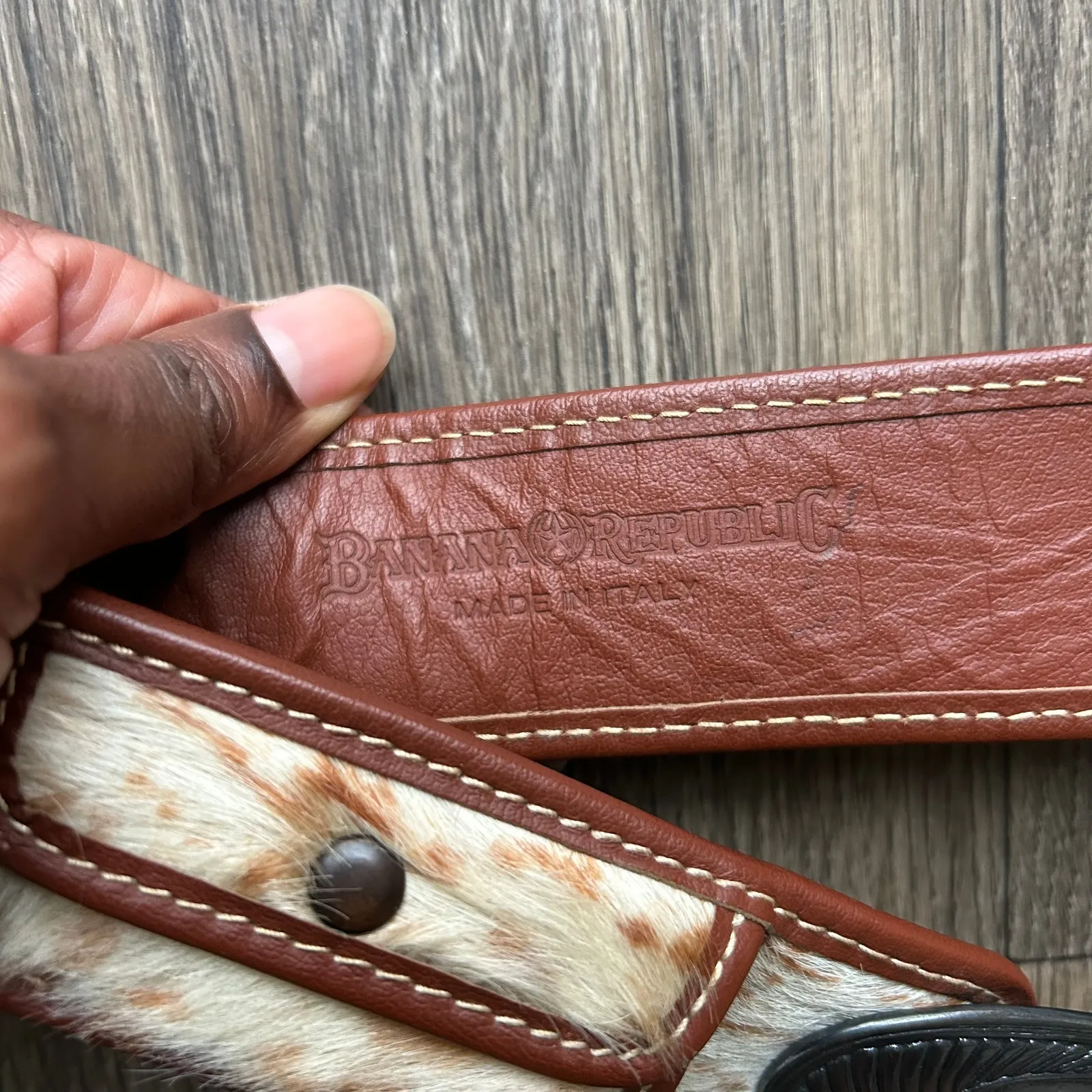 Vintage Banana Republic Italian Leather Belt - Image 12