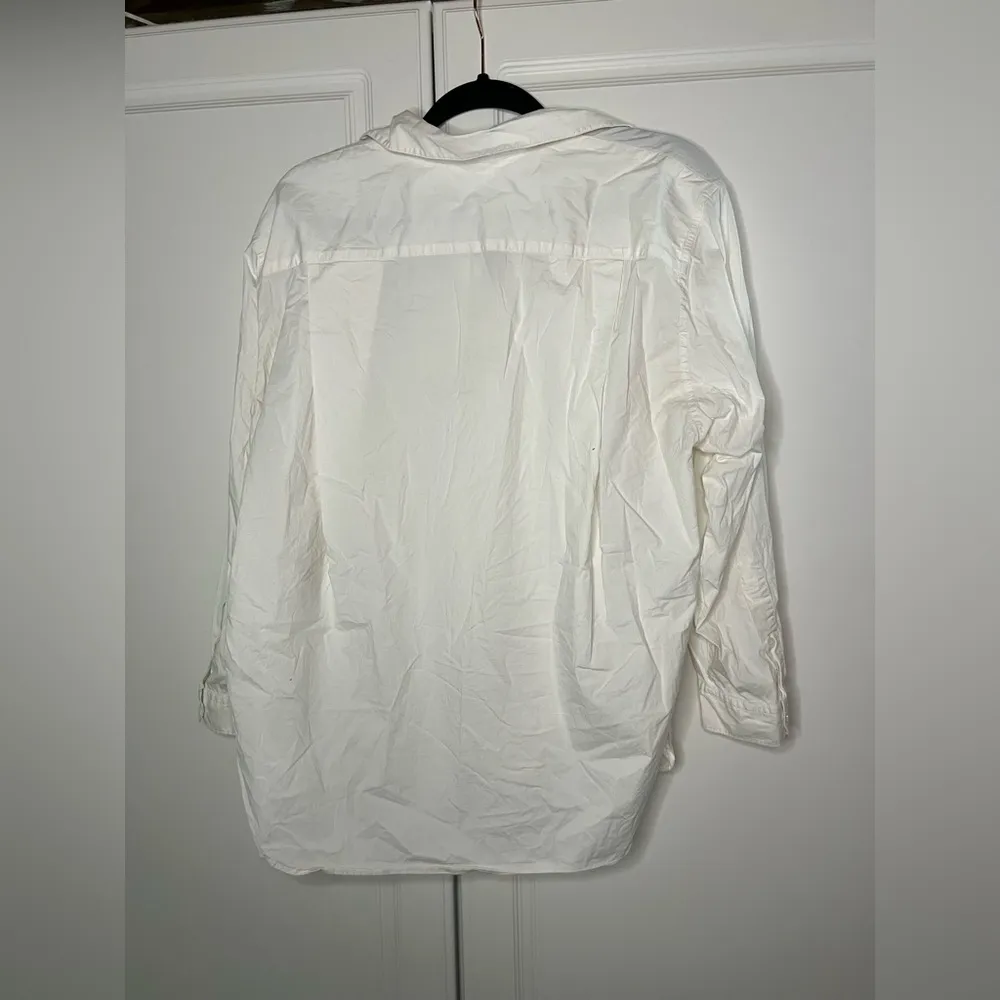 Arket Regular Fit Cotton Poplin Button Down White Size M - Image 11