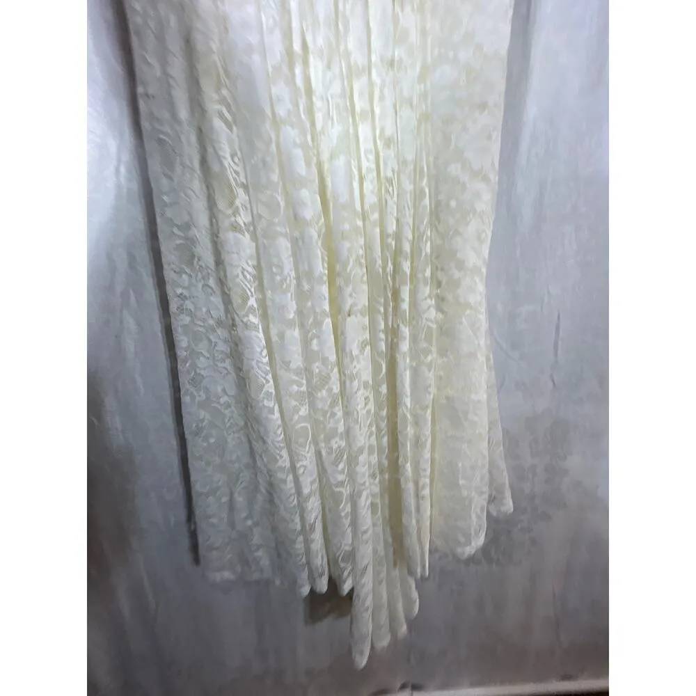 Torrid Wedding Dress 28 NEW Ivory Lace Off Shoulder Gown Mini Train - Image 15