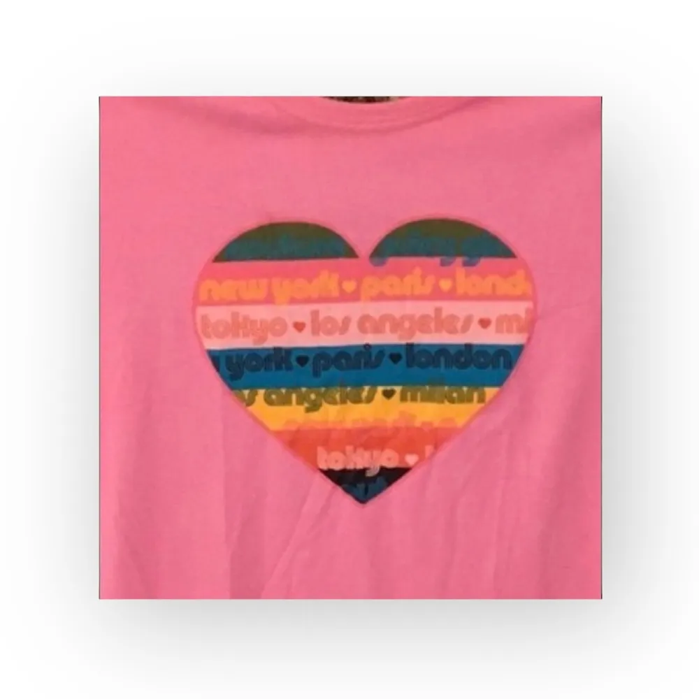 Y2K: new OG   Retro NY Paris Print Baby Tee T Shirt  Naughty Pink - Image 9