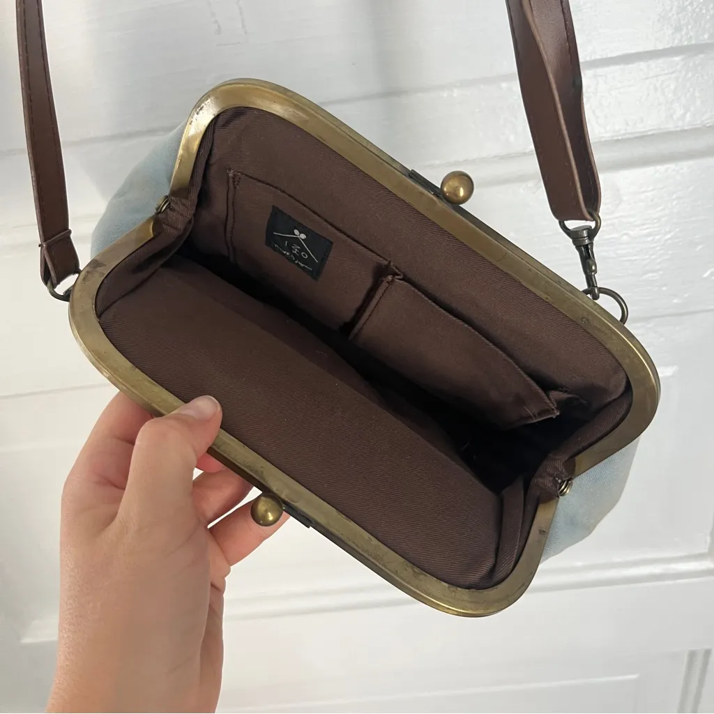 Elegant Brown and Gray Women's Handbag - Image 4