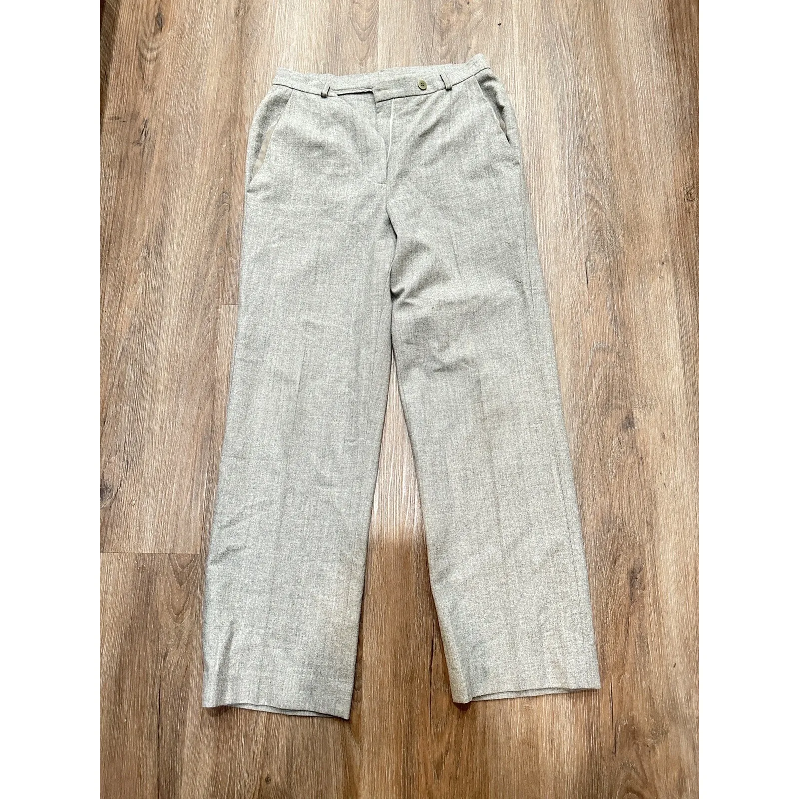 Neiman Marcus Pants Women's 6 Beige Straight Leg Made In The‎ USA - Image 2