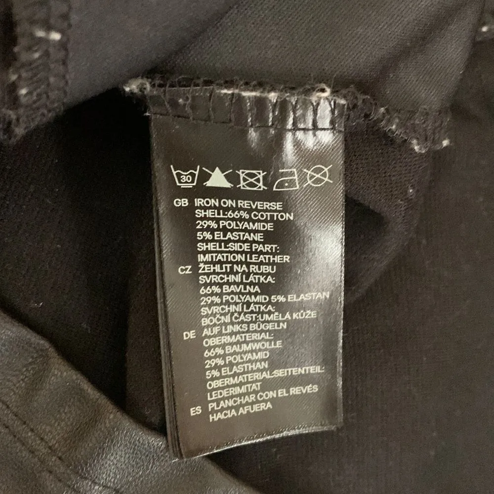 H&M Divided Sleeveless Faux Leather Body Con Dress Size 4 - Image 9