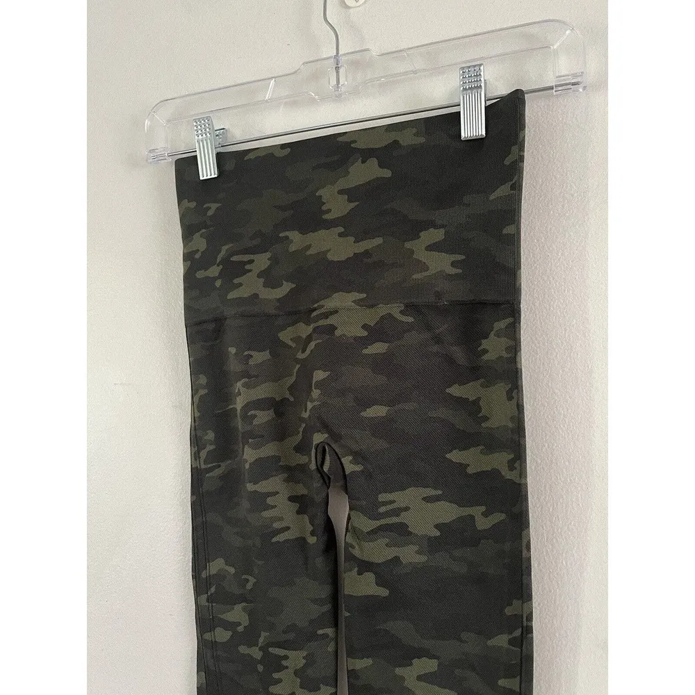 Spanx Green Camo Look At Me Now High Waisted Full Length Shaping Leggings Small - Image 6