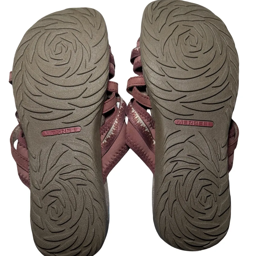 Merrell Terran 3 Cush Slide Sandals Womens 7 Maroon Outdoor Comfort - Image 5