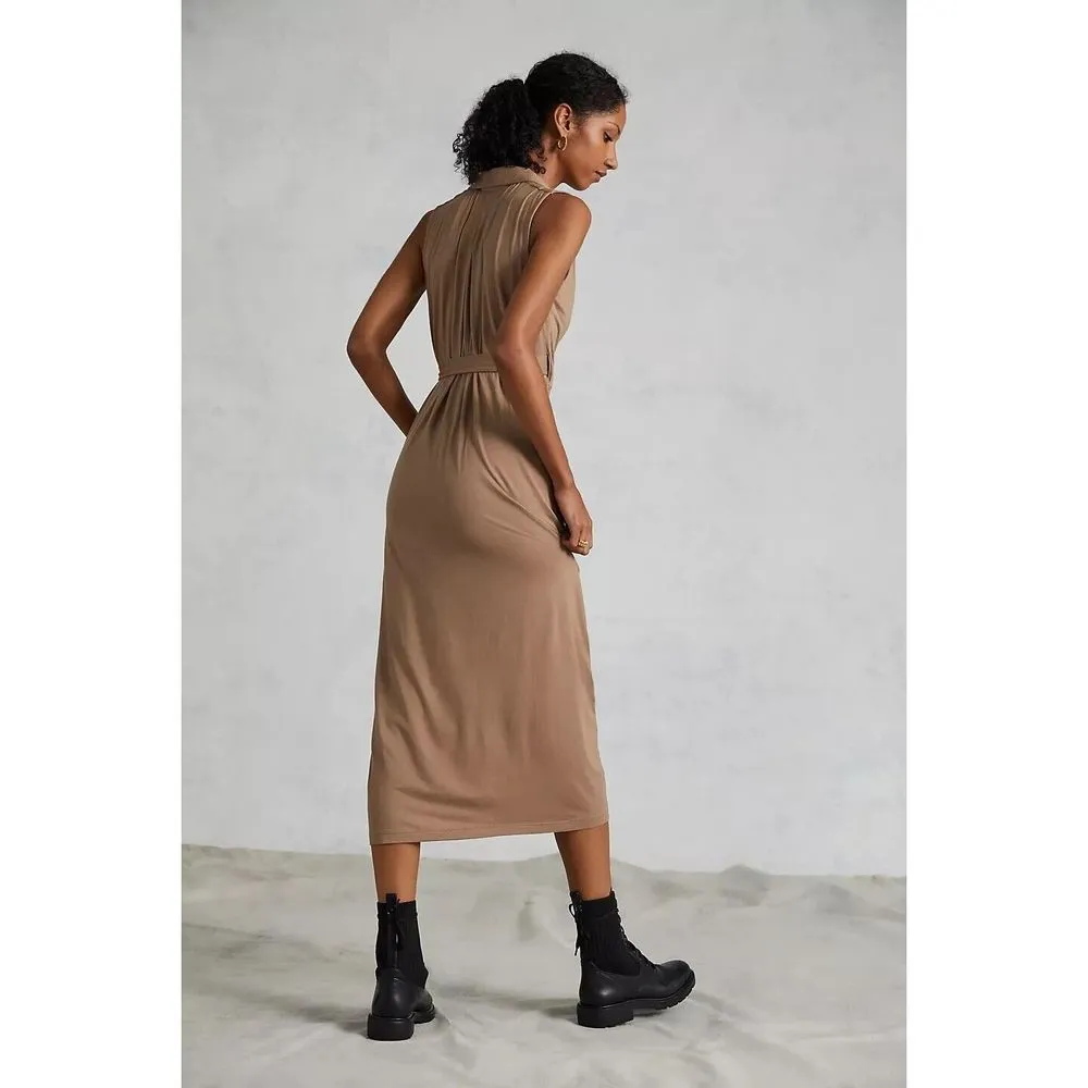 NWT Anthropologie Porridge Wrap Maxi Shirtdress Size S. B-4 - Image 3